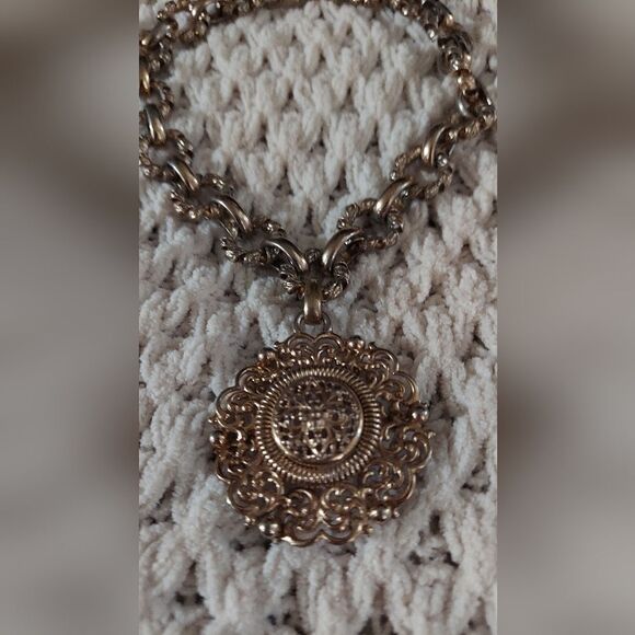Vintage Bergere Designer Pendant Necklace - Picture 1 of 6
